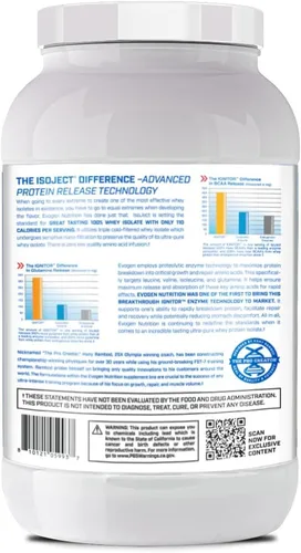 Vista 5 de Evogen Isoject - Aislado de proteína de suero Proteína de suero en polvo ultra pura con enzimas encendedoras, BCA y EAA Absorción y recuperación