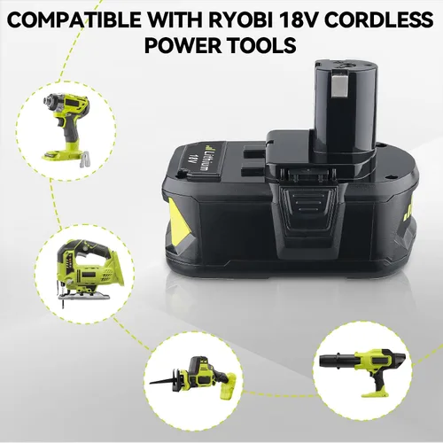 Vista 6 de 2 paquetes actualizados 7.0Ah P108 18V repuesto para batería Ryobi 18V P102 P103 P104 P105 P107 P109 P122 PBP005 PBP004 PBP003 Herramientas