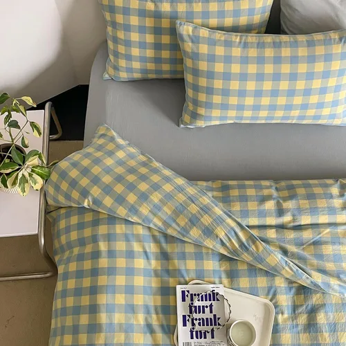Vista 51 de mixinni Juego de funda de edredón vintage a rayas, tamaño twin, juego de ropa de cama de 3 piezas, 100% algodón lavado, suave y transpirable, funda