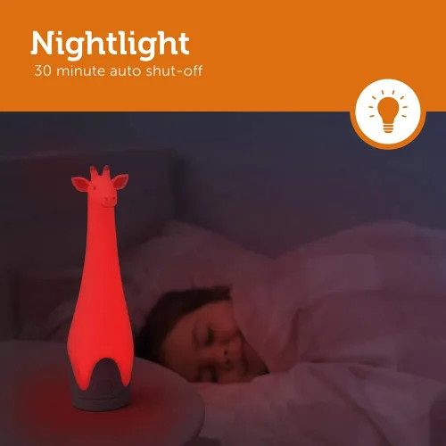 Vista 3 de Zazu Kids Luz nocturna antorcha linterna jirafa juguete - Niños LED inalámbrico rosa lámpara, luz de noche, múltiples opciones de color, apagado