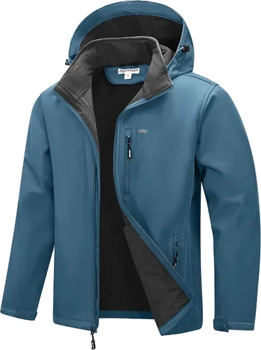 Vista 15 de 33,000ft Chaqueta Softshell para hombre con capucha, forro polar, ligera, impermeable, para senderismo
