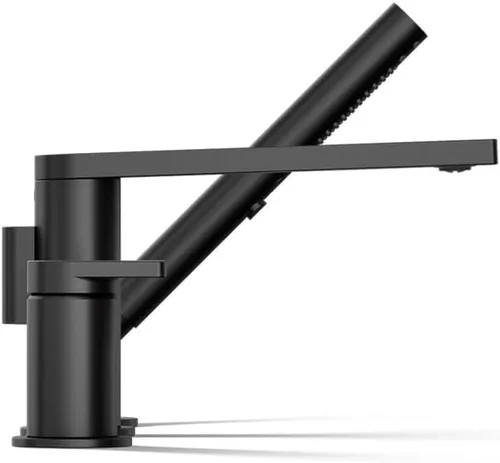 Vista 5 de KOHLER 73078-4-BL Composed™ Grifo de baño monomando para montaje en cubierta con ducha de mano, negro mate Mate negro