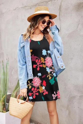 Vista 4 de Ekouaer Camisón sin mangas con espalda cruzada para mujer