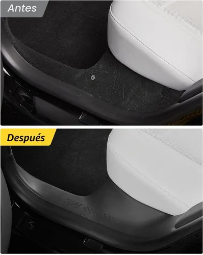 Vista 5 de 3W Juego completo de protectores de umbral de puerta para Tesla Model 3