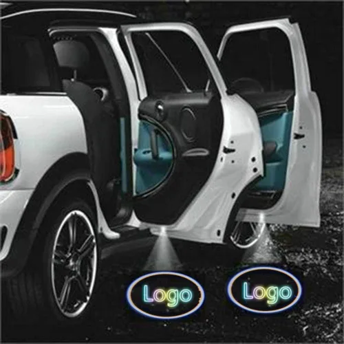 Vista 8 de NewL Luz de puerta de auto con logotipo personalizado, luz de bienvenida, proyección de sombra, luz de paso DIY