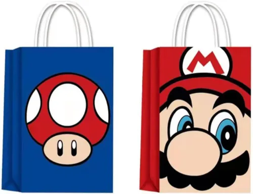 Vista 4 de ChristieAHodge 24 bolsas de regalo de fiesta para suministros de fiesta de cumpleaños de Mario, bolsas de regalo de fiesta para fiestas de Mario