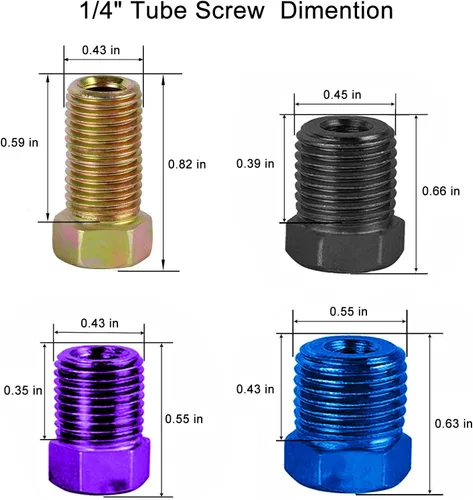 Vista 5 de MuHize Kit de línea de freno de doble tamaño (1/4 + 3/16 pulgadas), tubo de freno de níquel de cobre de 25 pies para Ford/Toyota Tacoma, resistente