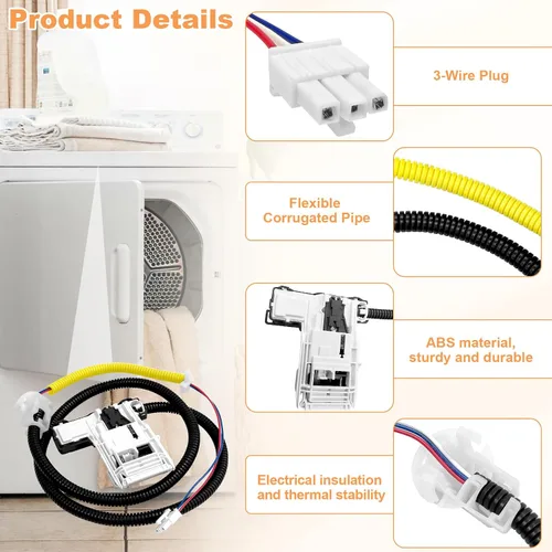 Vista 3 de Reemplazo de bloqueo de tapa de arandela para Maytag MVWC465HW0 MVWC465HW1 MVWC465HW2 MVWC555DW1 MVWC565FW0 MVWC565FW1 MVWC565FW2 MVWX655DW1