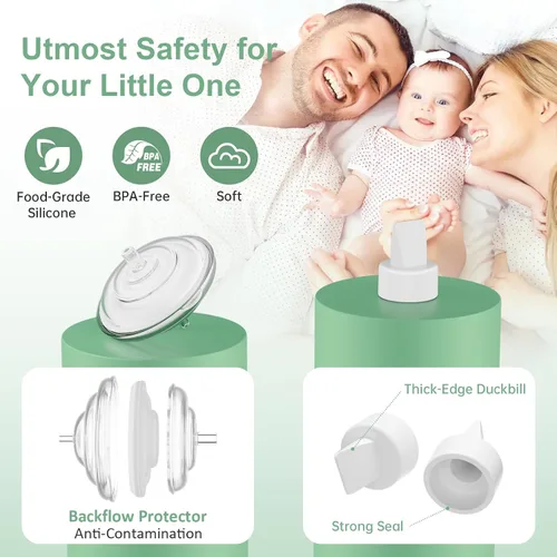 Vista 8 de Accesorios para extractor de leche compatibles con piezas de repuesto Spectra S1 S2 S9 Plus, 2 juegos con bridas de 0.94 pulgadas, botellas de 10