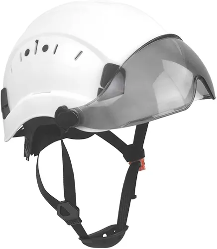Vista 7 de SMASYS Casco de seguridad ABS ajustable con visera de suspensión de 6 puntos perfecto para construcción y escalada