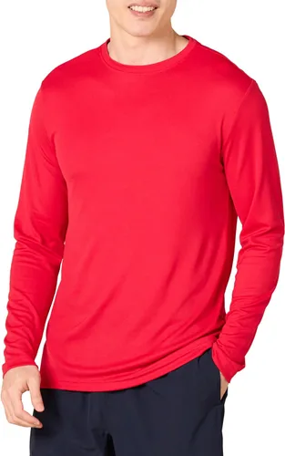 Vista 8 de Amazon Essentials Camiseta de manga larga Performance Tech Workout con cuello redondo para hombre Negro