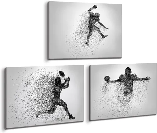 Vista 10 de Arte de lienzo para pared, silueta de partículas de baloncesto, póster de deportes, impresiones artísticas, pintura, cuadros enmarcados, obra