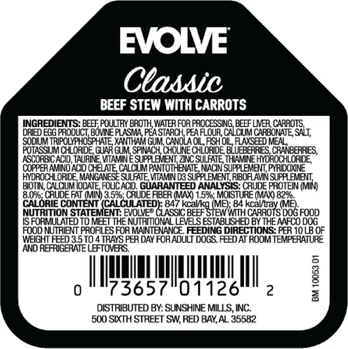 Vista 2 de Evolve Classic Crafted Meals - Comida húmeda para perros con estofado de ternera, 3.5 onzas, paquete de 15