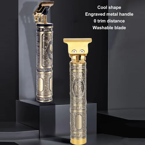 Vista 4 de Ymiko Cortadora de pelo, cortadora de pelo eléctrica, recargable, eléctrica, cómoda, duradera, 600 mAh, para salón