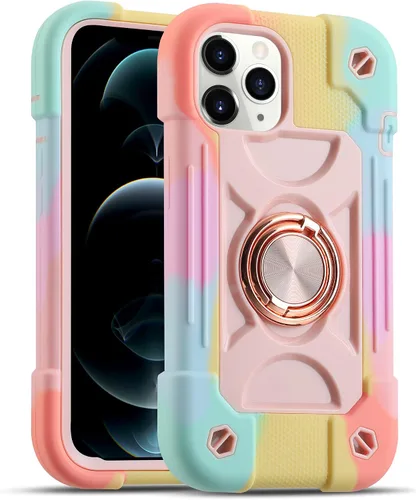Vista 13 de MARKILL Funda compatible con iPhone Air de 6.5 pulgadas 2025 con soporte de anillo giratorio de 360 grados, protección contra caídas de grado