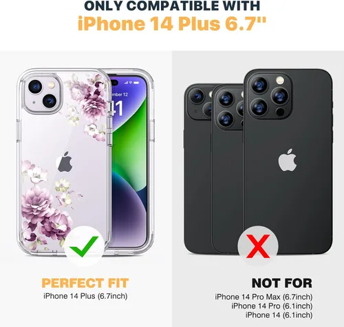 Vista 905 de DIACLARA - Funda transparente compatible con iPhone XR 6.1 pulgadas 2018