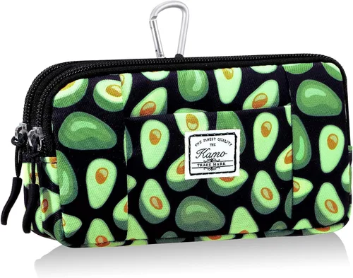 Vista 26 de KAMO Funda multiusos de lona horizontal para smartphone, funda para teléfono celular con asa para cinturón, bolsas de cinturón para mujeres, funda