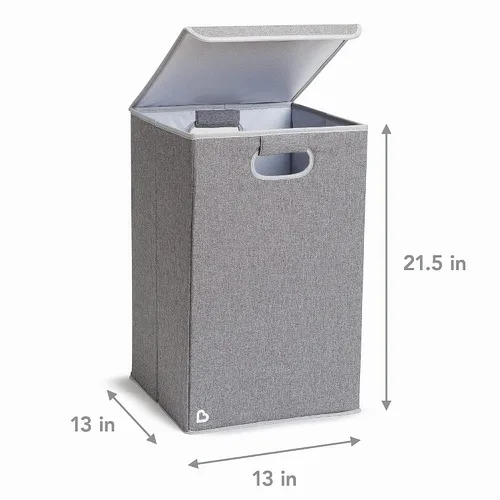 Vista 3 de Munchkin® Hamper™ Organizador de lavandería con tapa, gris