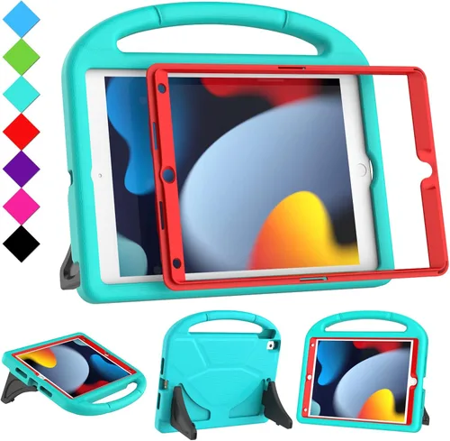 Vista 12 de Funda para niños para iPad 10.2 y 10.5, iPad de 9ª/8ª/7ª generación de 10.2 pulgadas 2021 2020 2019 con protector de pantalla, iPad Air 3ª Negro