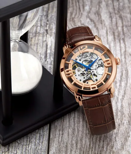 Vista 9 de Stuhrling Original Relojes de esqueleto para hombre, reloj automático para hombre, reloj de vestir para hombre, reloj de vestir para hombre, reloj