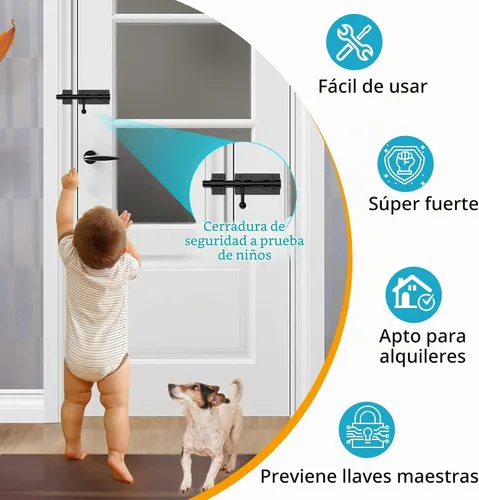 Vista 5 de Cierre de puerta de perno deslizante, hardware de pestillo de perno de barril, cerradura de 16 cm de acero inoxidable 304 resistente y sólida con 2