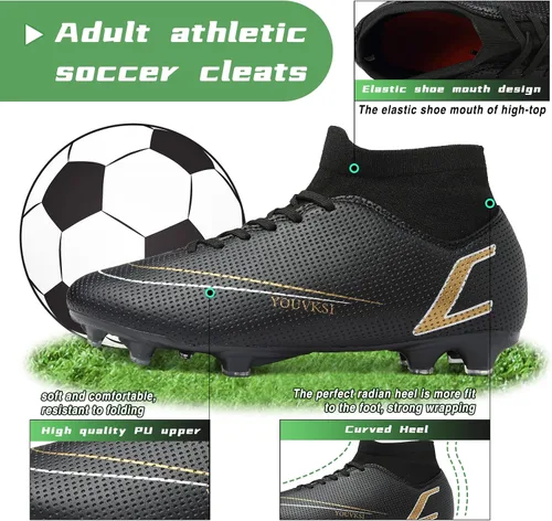 Vista 6 de CBUSTER Soccer Cleats Mens Outdoor Indoor Soccer Shoes Women for Big Boy AGTF