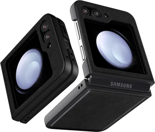 Vista 7 de Foluu para Samsung Galaxy Z Flip 5 5G Funda, Funda de Cuero, Cuero PU + Carcasa Rígida de PC Ultra Delgada Slim Duradera Funda Protectora
