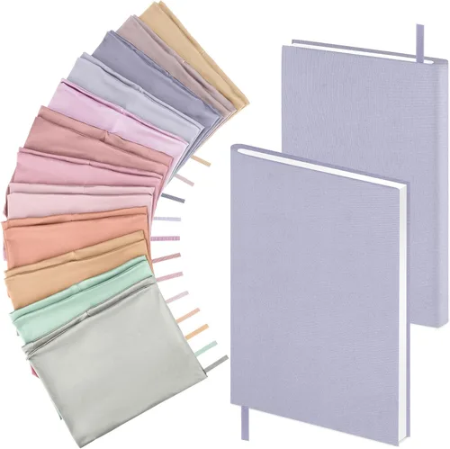 Vista 11 de PerKoop 12 fundas gigantes para libros, de tela elástica, protector de libros escolares, reutilizable, lavable, protector para la mayoría de libros