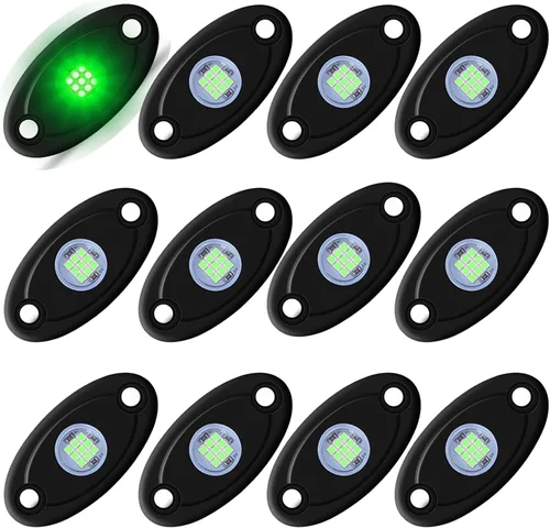 Vista 13 de 12 cápsulas de luces LED moradas de neón para auto, camión, ATV, SUV, luz trasera para vehículos