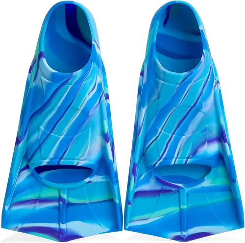 Vista 35 de Aletas de natación para niños, aletas cortas para niños y jóvenes, aletas de natación para entrenamiento de natación para niños, niñas, niños