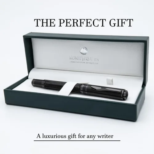 Vista 5 de Monteverde USA Innova Formula M Black Rollerball Pen Instrumento de escritura premium con repuesto Schmidt 888