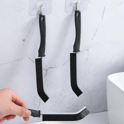 Vista 6 de Cepillos para hendiduras de cerdas duras, 4 cepillos de limpieza de huecos de baño, cepillo multifuncional de limpieza de ranura de mano, cepillo