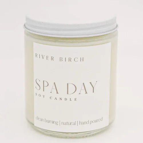 Vista 6 de River Birch Candles - Vela perfumada de almendra y miel Velas en tarro de ámbar de soja de primera calidad, totalmente naturales, no tóxicas, 8.5