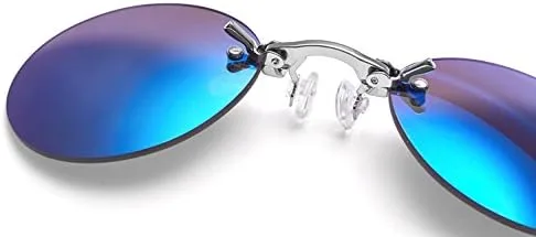 Vista 5 de Pack de 3 gafas de sol retro con clip en nariz Matrix Morpheus Movie sin montura