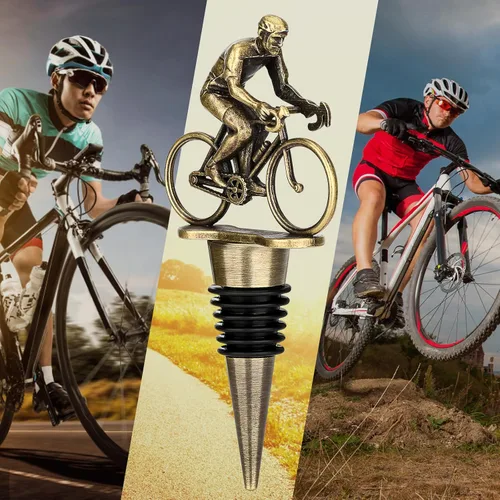 Vista 6 de LKKCHER Tapón de Botella de Vino en Forma de Bicicleta, Lindos Regalos de Vino para Hombres Mujeres, Regalos Vintage de Bicicleta y Ciclismo