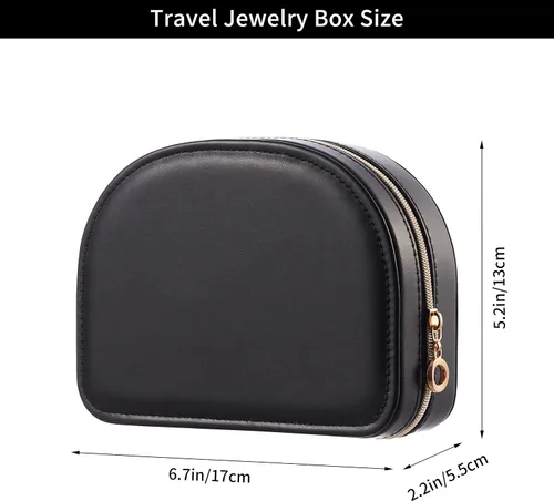 Vista 3 de Travel Jewelry Box,Small Jewelry Box,Seashell-Shaped Jewelry Box, Jewelry Organizer Box for Women, Jewelry Storage Box for Rings, Earrings