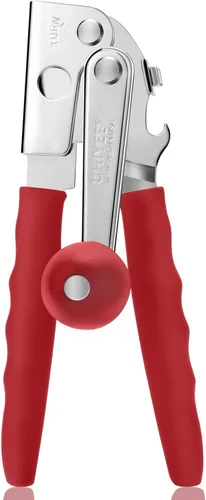 Vista 9 de Abridor de latas comercial, UHIYEE abridor de latas manual de mano resistente con mango extralargo cómodo, perilla de gran tamaño, abridor de latas