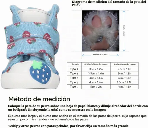 Vista 2 de TITA-DONG Zapatos para perros pequeños, botas transpirables para el pavimento caliente de verano, lindas botas de lona antideslizantes cómodas