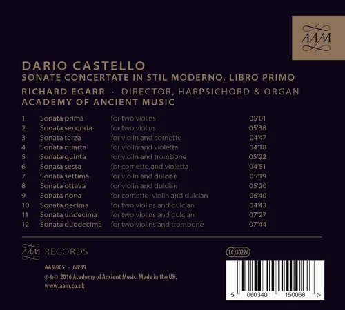 Vista 3 de Dario Castello Sonate Concertate In Stil Moderno, Libro Primo