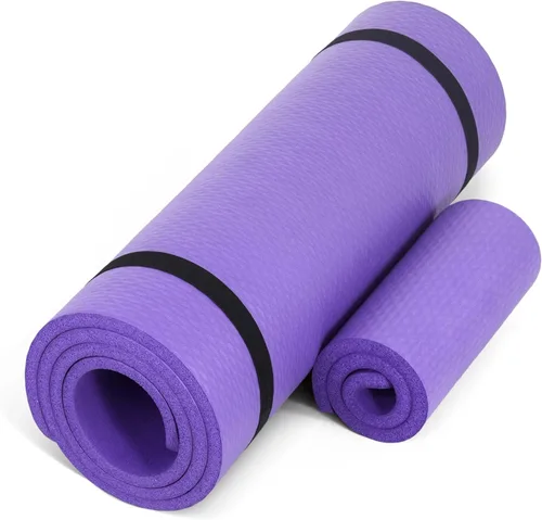 Vista 9 de CAP Barbell Colchoneta de yoga y ejercicio de alta densidad de 1/2 pulgada con correa Múltiples opciones