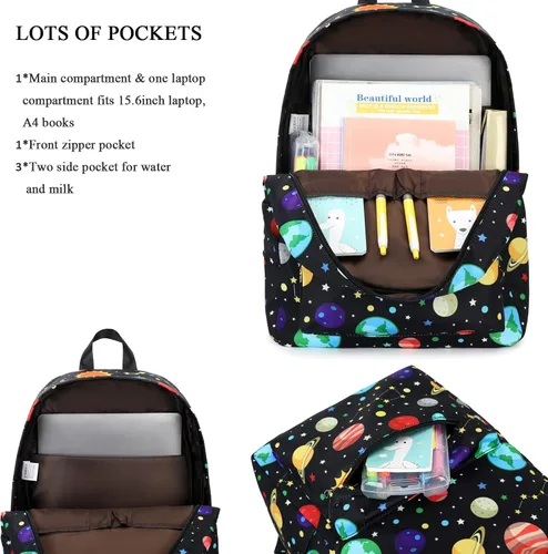 Vista 3 de OctSky Mochila de camuflaje para niños con lonchera para lápices para escuela primaria, secundaria, mochila de viaje