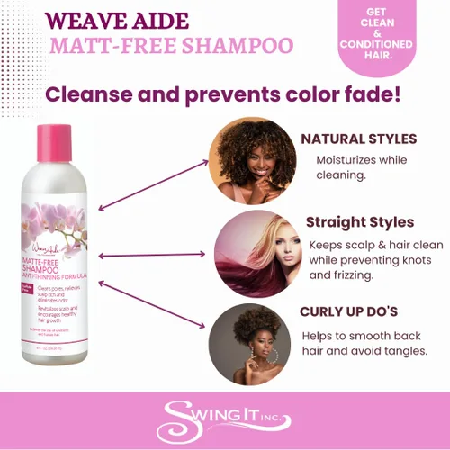 Vista 2 de Champú sin mate Weave Aide 8 Oz