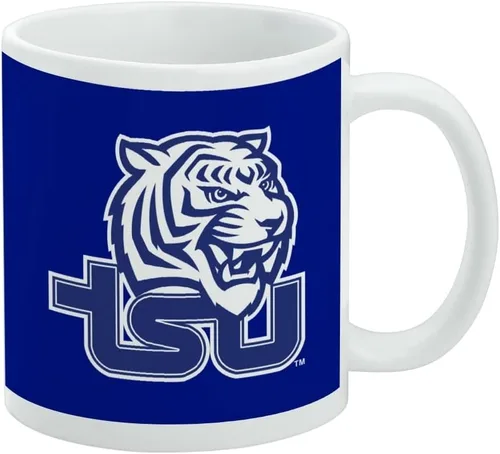 Vista 492 de Taza de cerámica con el logotipo principal de la Universidad Rider, taza de regalo novedosa para café, té y bebidas calientes, 11oz, blanca