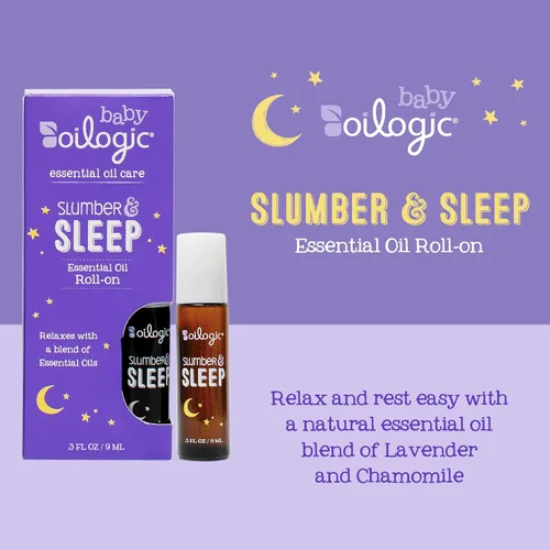 Vista 2 de Oilogic Slumber & Sleep - Aceite esencial roll-on para bebés y niños pequeños, aceites esenciales de aromaterapia suaves, mezclas de comodidad