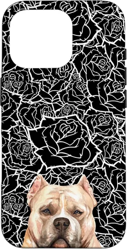 Vista 20 de American Bulldog Bully Dog Rose Flower Black White Pattern Case for iPhone 17
