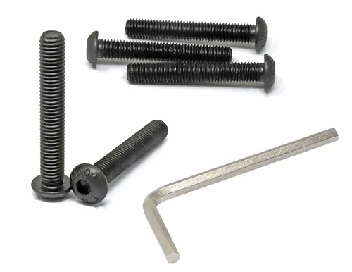 Vista 80 de iexcell 100 piezas de rosca M2.0.197 x 0.157 in paso de 0.018 in de acero aleado 10.9 grado hexagonal cabeza botón cabeza tornillo tornillo kit