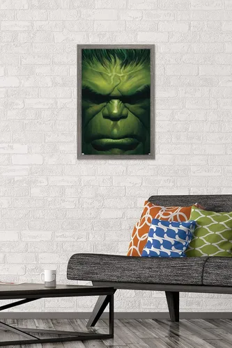 Vista 2 de Marvel Comics Hulk - Póster de pared de The Immortal Hulk #18, 22.4 pulgadas de largo x 14.7 pulgadas de ancho, versión enmarcada de madera