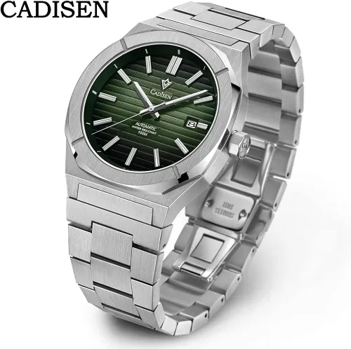Vista 7 de CADISEN Reloj mecánico automático para hombre relojes casuales para hombre zafiro impermeable