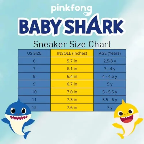 Vista 6 de Nickelodeon Baby Shark - Santiago of The Seas - Blues Clues - Tenis ligeros y transpirables para niños (talla 6 12)