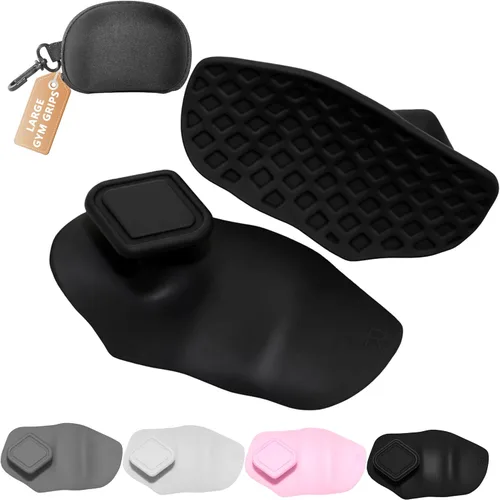 Vista 24 de Agarres de silicona para levantamiento de pesas, guantes de entrenamiento alternativos para hombres, agarre antideslizante para entrenamiento